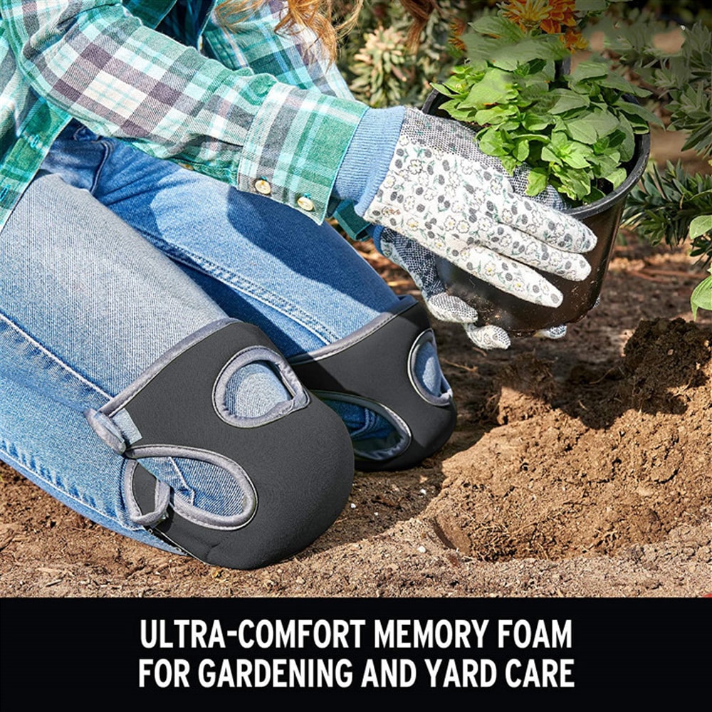 Strong Adjustable Straps Knee Pads with Non-Slip Thick Extra Foam Cushion for Gardening, Scrubbing Floors