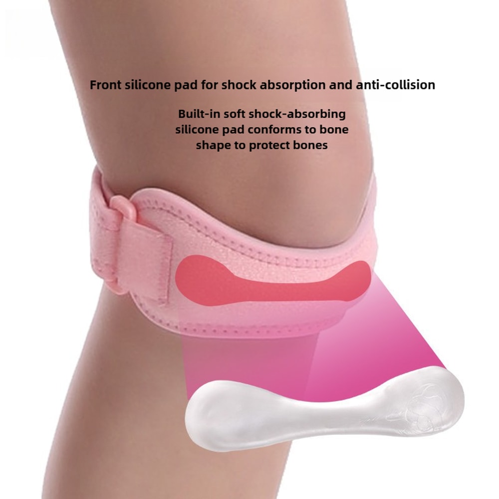 Knee Support With Adjustable Patella Strap Silicone Pad For Climbing Running Basketball Cycling Foo 2
