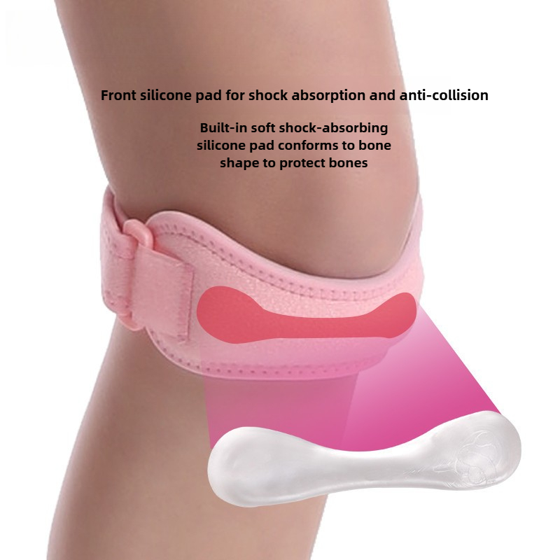 Knee Support With Adjustable Patella Strap Silicone Pad For Climbing Running Basketball Cycling Foo 2