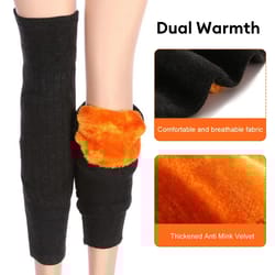winter warm cashmere knee pads, velvet wind and cold protective gear for men and women