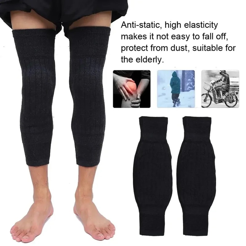Winter Warm Cashmere Knee Pads Velvet Wind And Cold Protective Gear For Men And Women 5