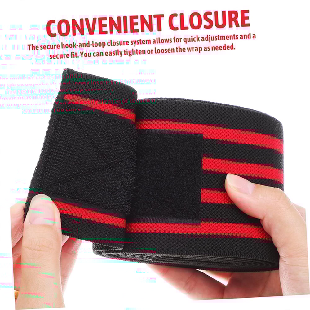 Knee Braces Professional Wrap Knee Pads Weight Lifting Squats Compression Straps Fitness Strength E 3