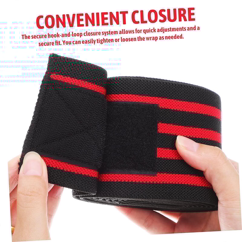 Knee Braces Professional Wrap Knee Pads Weight Lifting Squats Compression Straps Fitness Strength E 3