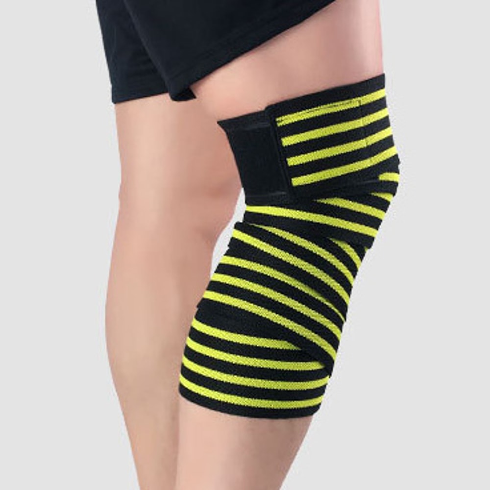 Knee Braces Professional Wrap Knee Pads Weight Lifting Squats Compression Straps Fitness Strength E 6
