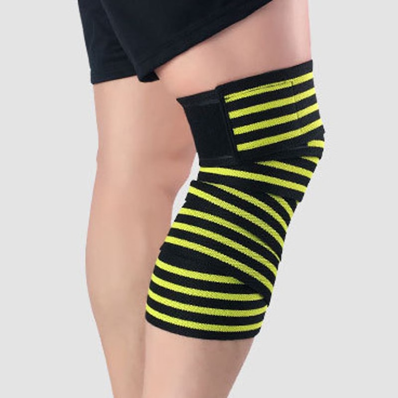 Knee Braces Professional Wrap Knee Pads Weight Lifting Squats Compression Straps Fitness Strength E 6
