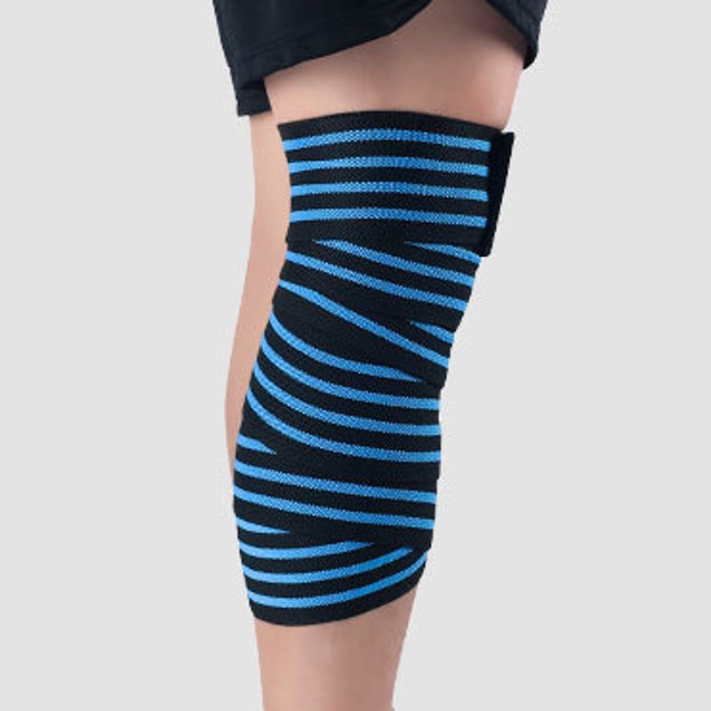 Knee Braces Professional Wrap Knee Pads Weight Lifting Squats Compression Straps Fitness Strength E 7