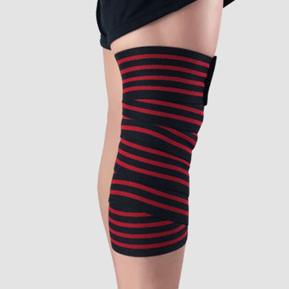 Knee Braces Professional Wrap Knee Pads Weight Lifting Squats Compression Straps Fitness Strength E 8
