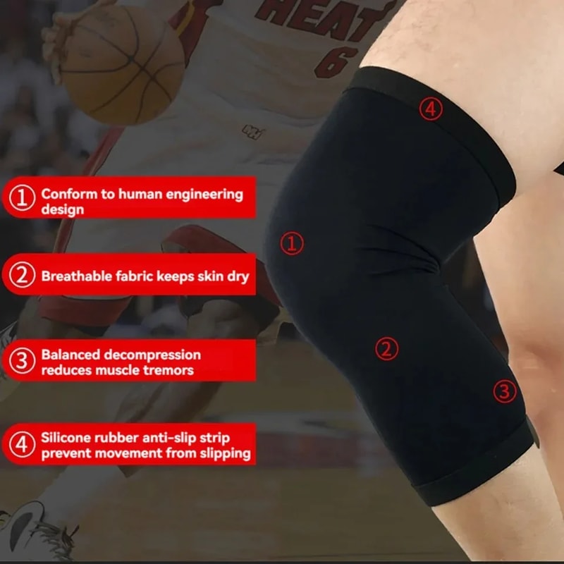 Compression Leg Warmers, Basketball Sports Knee Pads, Elastic Knitted, Mountaineering Men Women