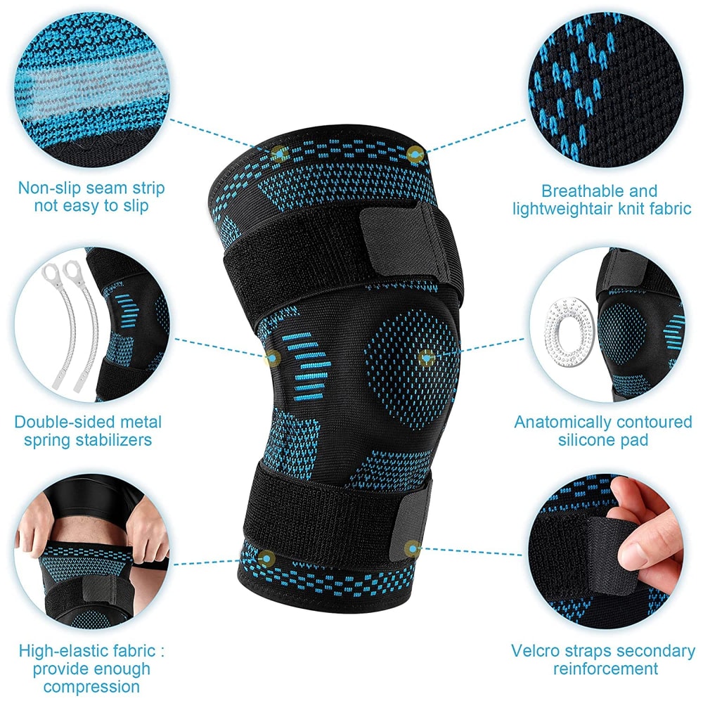 Injury Recovery Knee Pads Sports Gel Knee Support Patella Compression Sleeve For Meniscus Tear 3