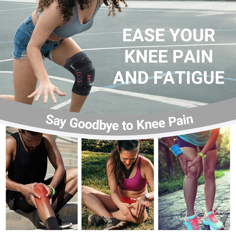 3D Knitted Knee Sleeve For Men Women Hinged Patella Support For Arthritis Meniscus Tear Pain Relie 2