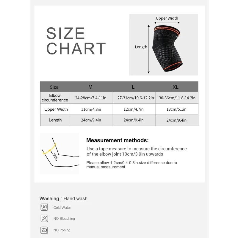 Elbow Support Arm Sleeves With Gel Pads 3D Knitted Elastic Ergonomic Breathable Design For Unisex W 4