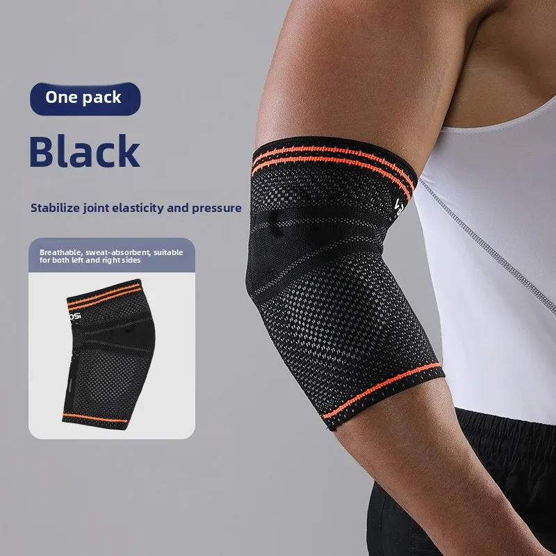 Elbow Support Arm Sleeves With Gel Pads 3D Knitted Elastic Ergonomic Breathable Design For Unisex W 6