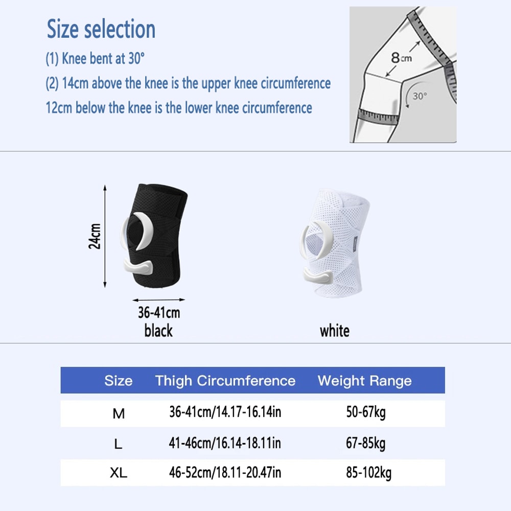 Breathable Mesh Adjustable Knee Brace With Side Stabilizers Meniscus Support For Running And Joint 2