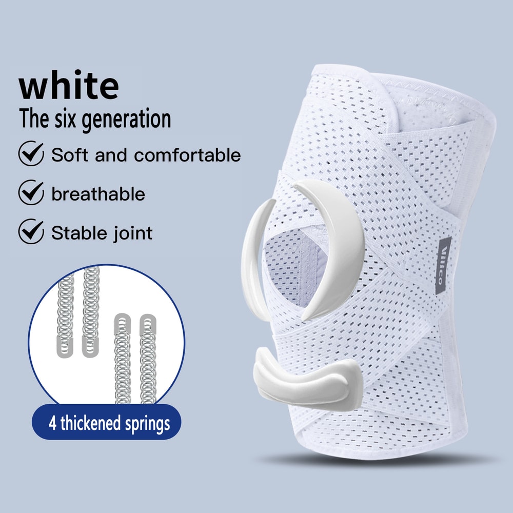 Breathable Mesh Adjustable Knee Brace With Side Stabilizers Meniscus Support For Running And Joint 6
