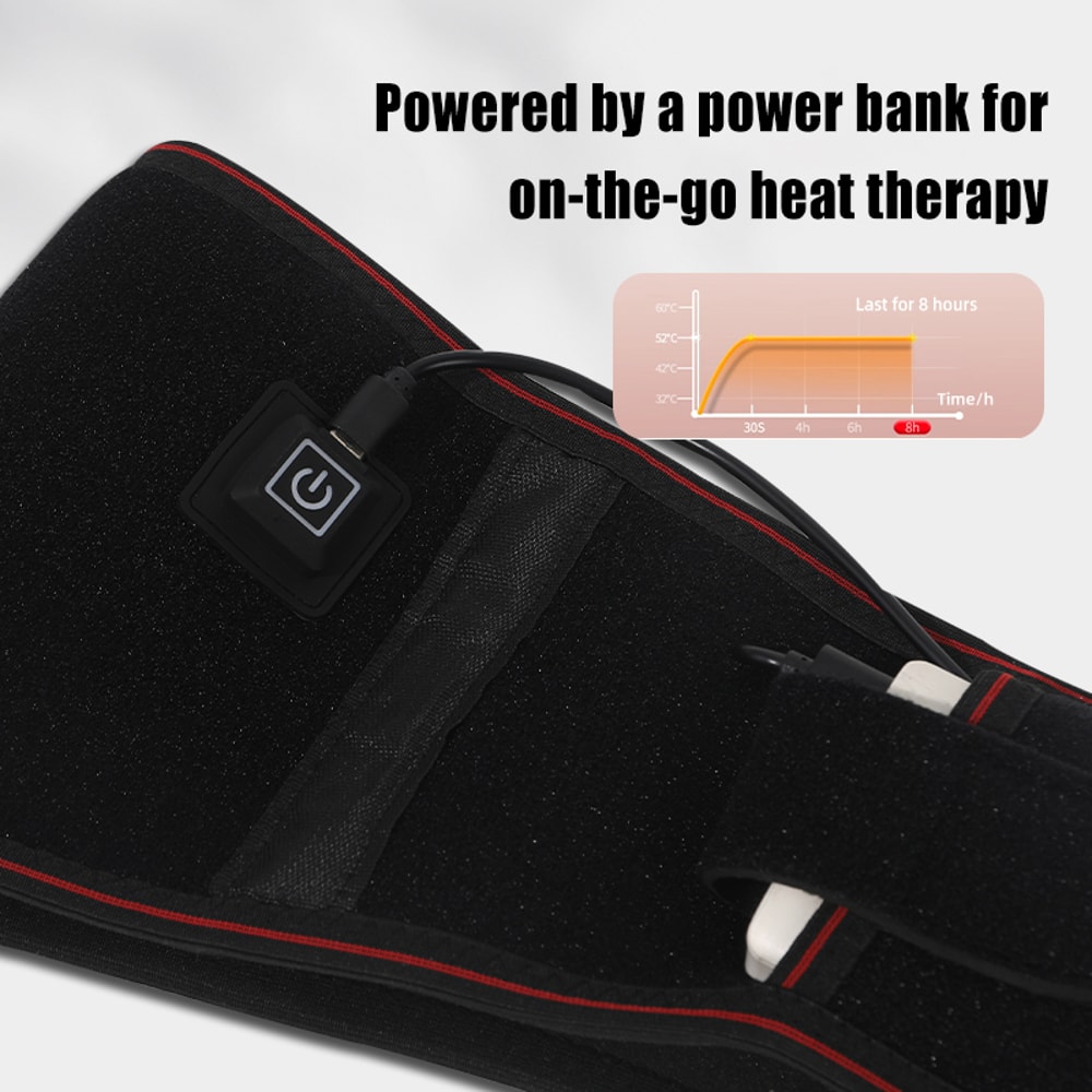 Lumbar Heating Pad Electric Heated Waist Support Brace Pain Relief Magnetic Therapy 2