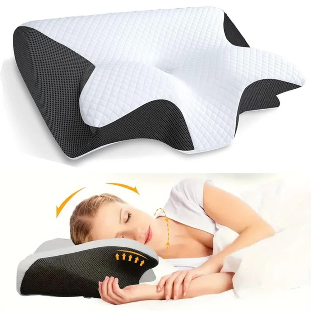 Comfortable Butterfly Sleep Memory Neck Pillow Slow Rebound Memory Foam Pillow Orthopedic Cervical 0