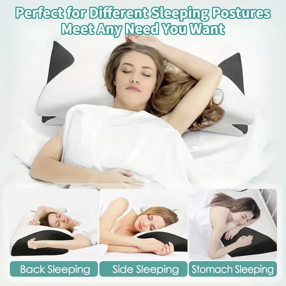 Comfortable Butterfly Sleep Memory Neck Pillow Slow Rebound Memory Foam Pillow Orthopedic Cervical 2