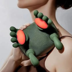 electric kneading muscles massage pillow, bionic neck shoulder massager with heated back massagers for neck