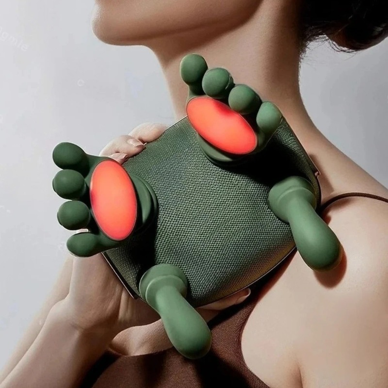 Electric Kneading Muscles Massage Pillow Bionic Neck Shoulder Massager With Heated Back Massagers F 0