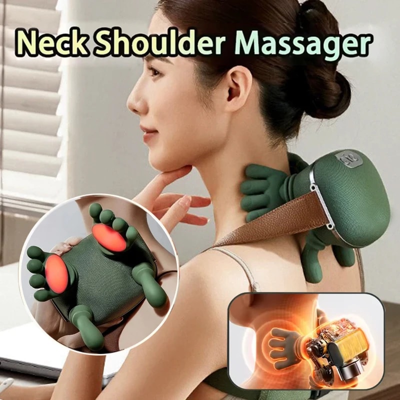 Electric Kneading Muscles Massage Pillow Bionic Neck Shoulder Massager With Heated Back Massagers F 1