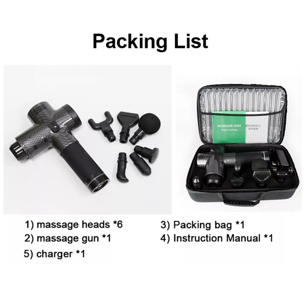 Electric Percussion Fascial Massage Gun Pistol Massager For Deep Tissue Pain Relief Muscle Relaxati 5