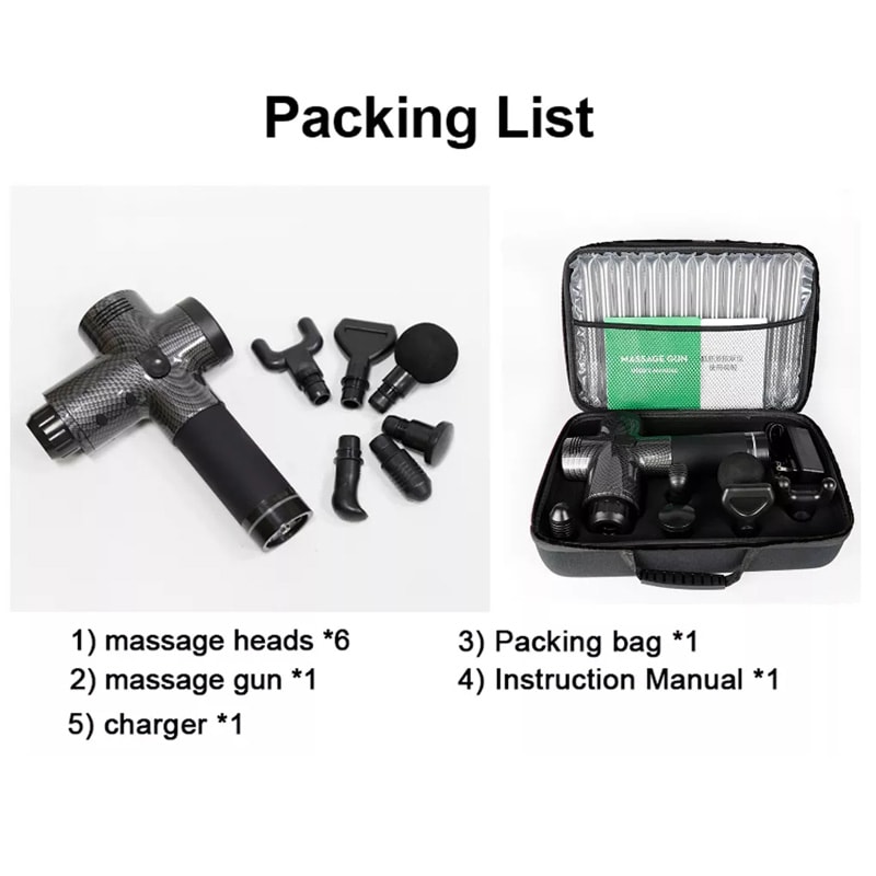 Electric Percussion Fascial Massage Gun Pistol Massager For Deep Tissue Pain Relief Muscle Relaxati 5
