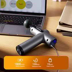 rechargeable lenovo wireless massager gun for shoulder, neck, leg, back with 8 heads