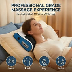household neck and back kneading tool, multi functional neck and shoulder massager with adjustable hot compress massage