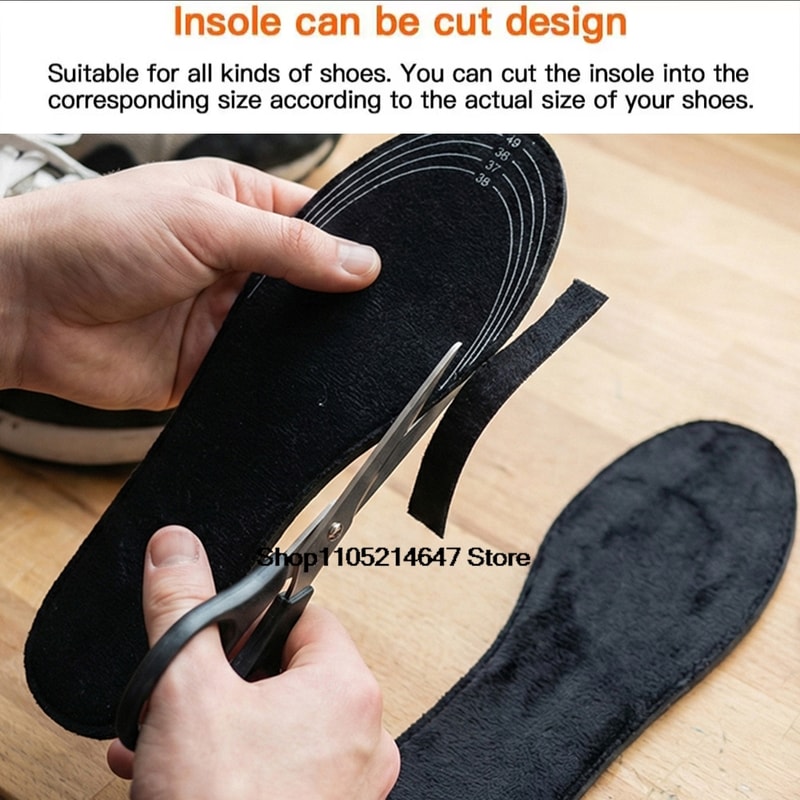Winter Warm USB Heated Insoles Electric Foot Warming Pad For Outdoor Sports Heating Insole Sock 2