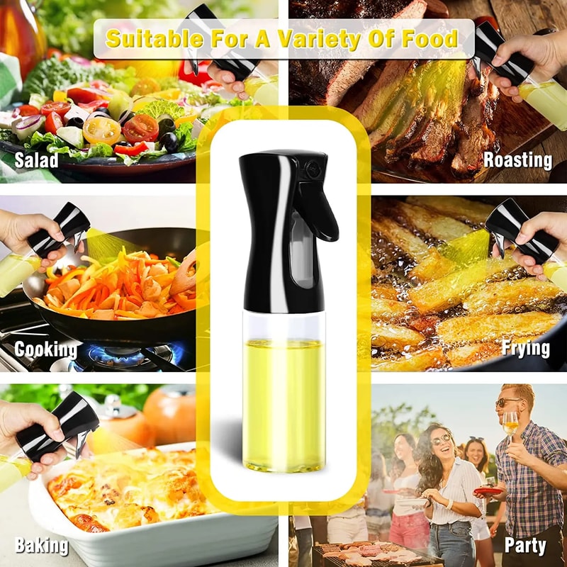 Glass Oil Spray Bottle BBQ Cooking Oil Sprayer Olive Oil And Vinegar Bottle Baking Oil Spray 2