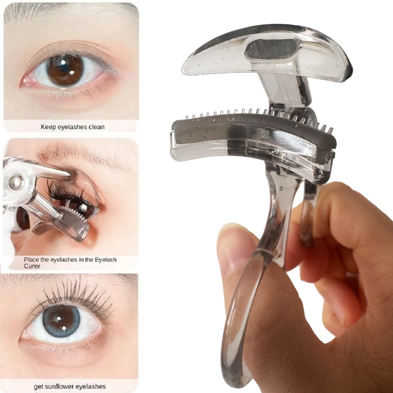 Waterproof Eyelash Curler With Comb Dual Type For Wide And Partial Clip Options 2