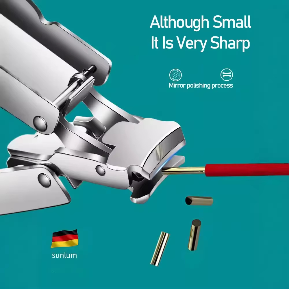 Portable Travel Nail Clippers Collapsible Fingernail Scissors Stainless Steel Manicure Tool 3