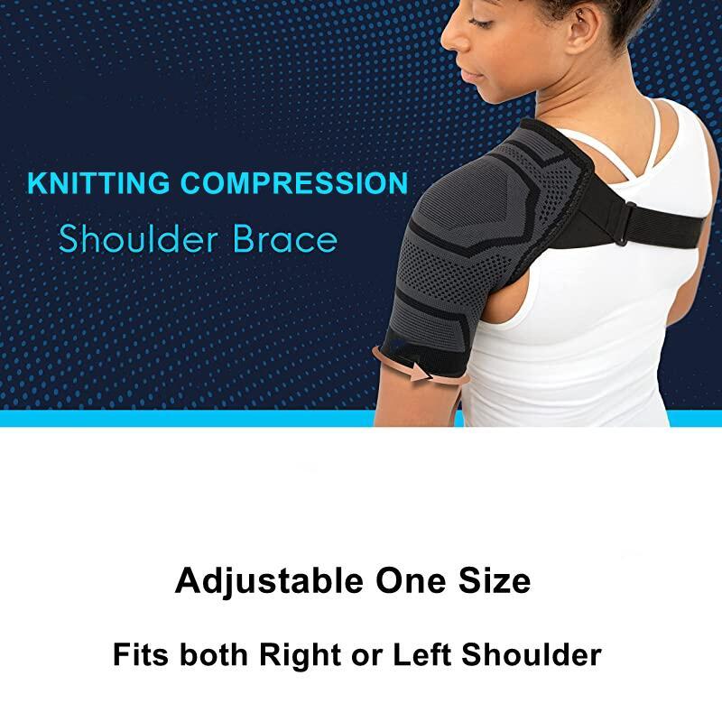 Shoulder Pain Relief Adjustable Compression Brace Strap Wrap for Torn Rotator Cuff, Dislocation, Support