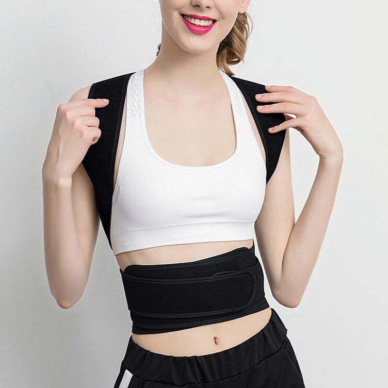 Posture Corrector With Medical Alloy Bar Neoprene Back Brace For Shoulder And Spine Support 2