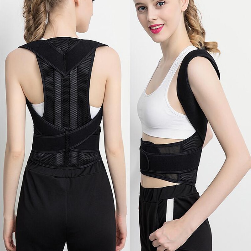 Posture Corrector With Medical Alloy Bar Neoprene Back Brace For Shoulder And Spine Support 5