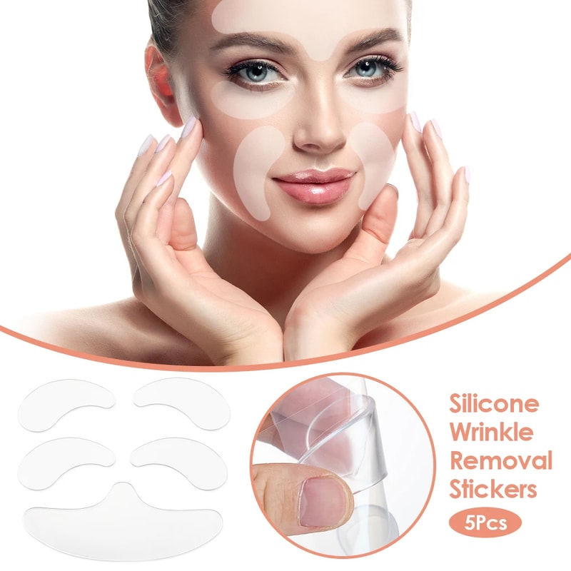 Silicone Wrinkle Removal Sticker Pad Reusable AntiRimpel Patches For Face Neck Forehead Care 1