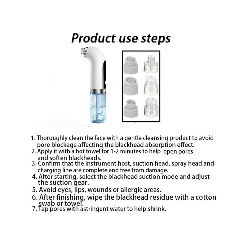 USB Charging Water Circulation Facial Cleaner Blackhead Remover 5