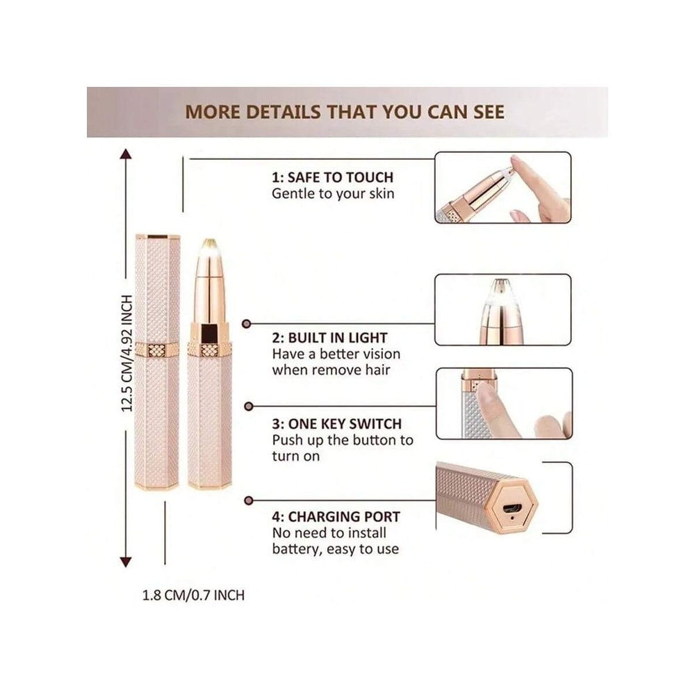 Painless Hair Remover Machine Electric Eyebrow Trimmer Facial Epilator 2