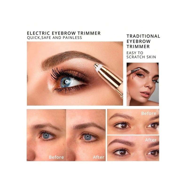 Painless Hair Remover Machine Electric Eyebrow Trimmer Facial Epilator 3
