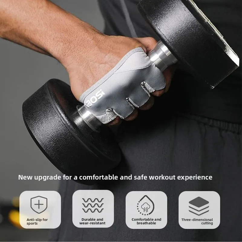 FourFinger Workout Gloves Unisex Adjustable Weightlifting Gloves With NonSlip Grip For Fitness Trai 5