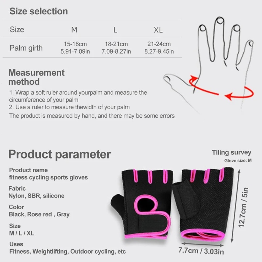 Outdoor Mountaineering Half Finger Gloves for Fitness, Cycling, Protection