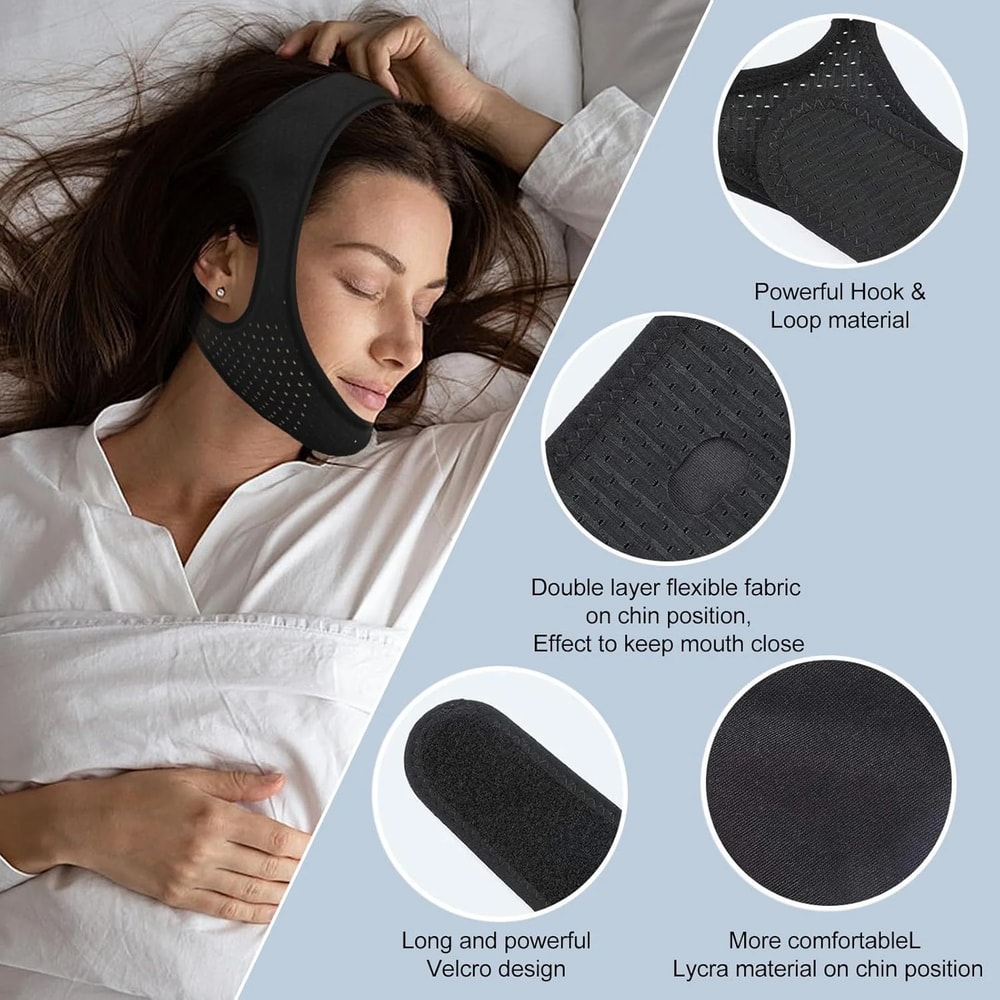 Lower Jaw Face Lifting Protection Belt Anti Snoring Device Breathable Chin Rest 5