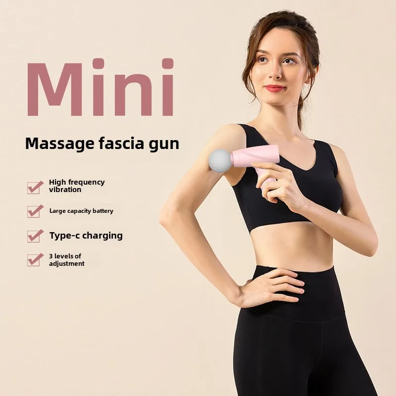 Mini Handheld Deep Tissue Massager Portable Fascia Gun With MultiStage Vibration For Muscle Relaxat 1