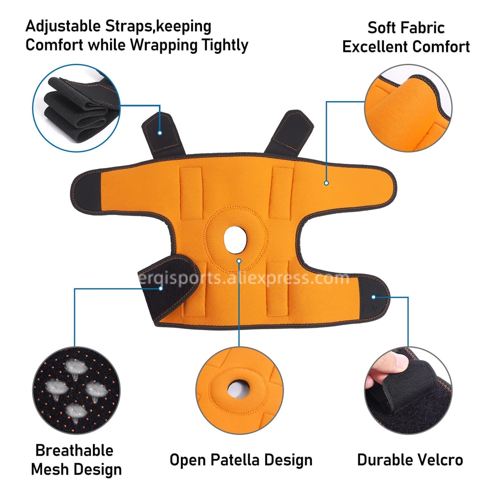 Knee Brace Support For Arthritis Compression Knee Pad Sleeve For Basketball Volleyball Dance Open P 1