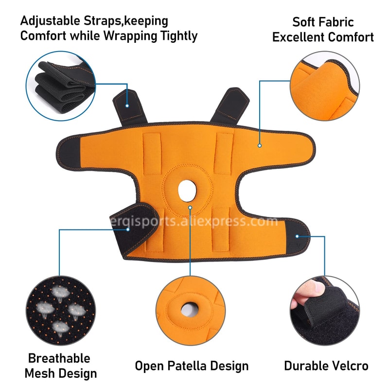 Knee Brace Support For Arthritis Compression Knee Pad Sleeve For Basketball Volleyball Dance Open P 1