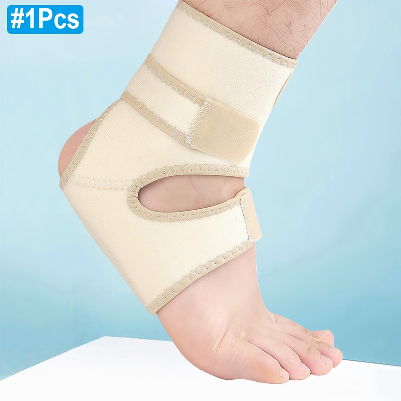 Compression Sleeve Ankle Support Brace With Silicone Heel Pad Relief For Sprains Foot Fatigue Plant 6