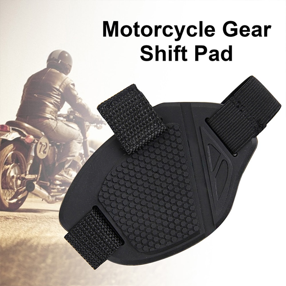 Durable Motorcycle Shift Pad Cover, Adjustable Shifter Shield & Anti-Slip Rubber Boot for Shoe Protection