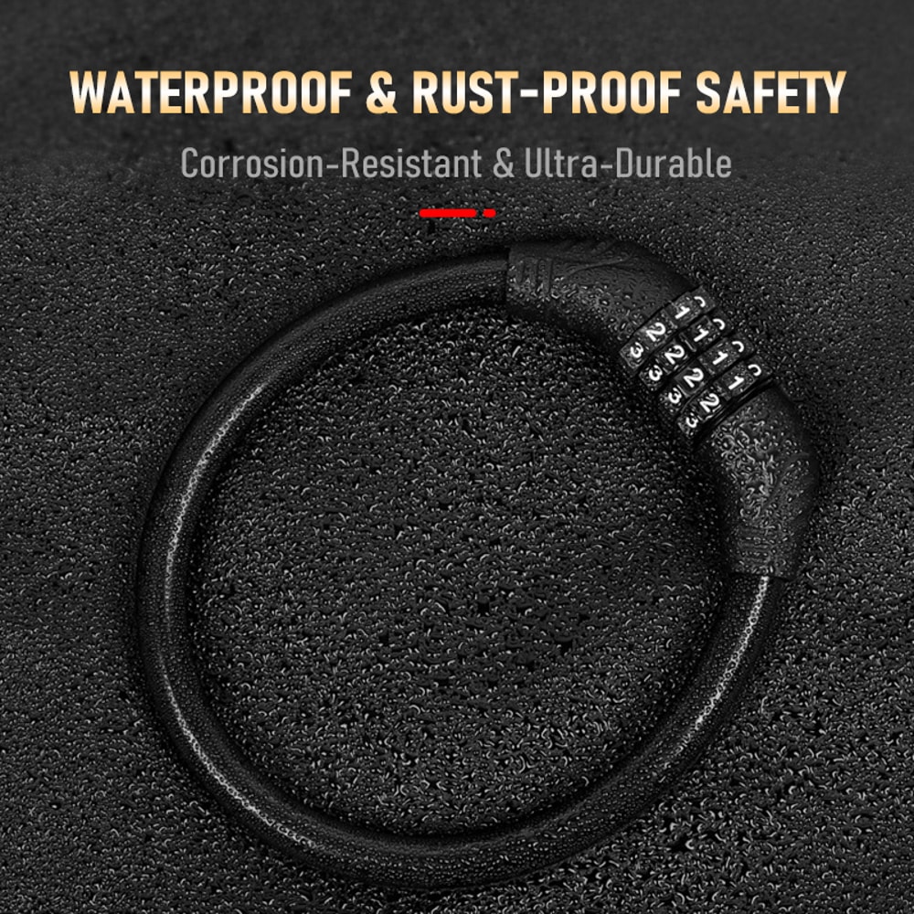 Reinforced Steel Cable Bike Lock 4Digit HighSecurity Combination For Bikes Scooters 1