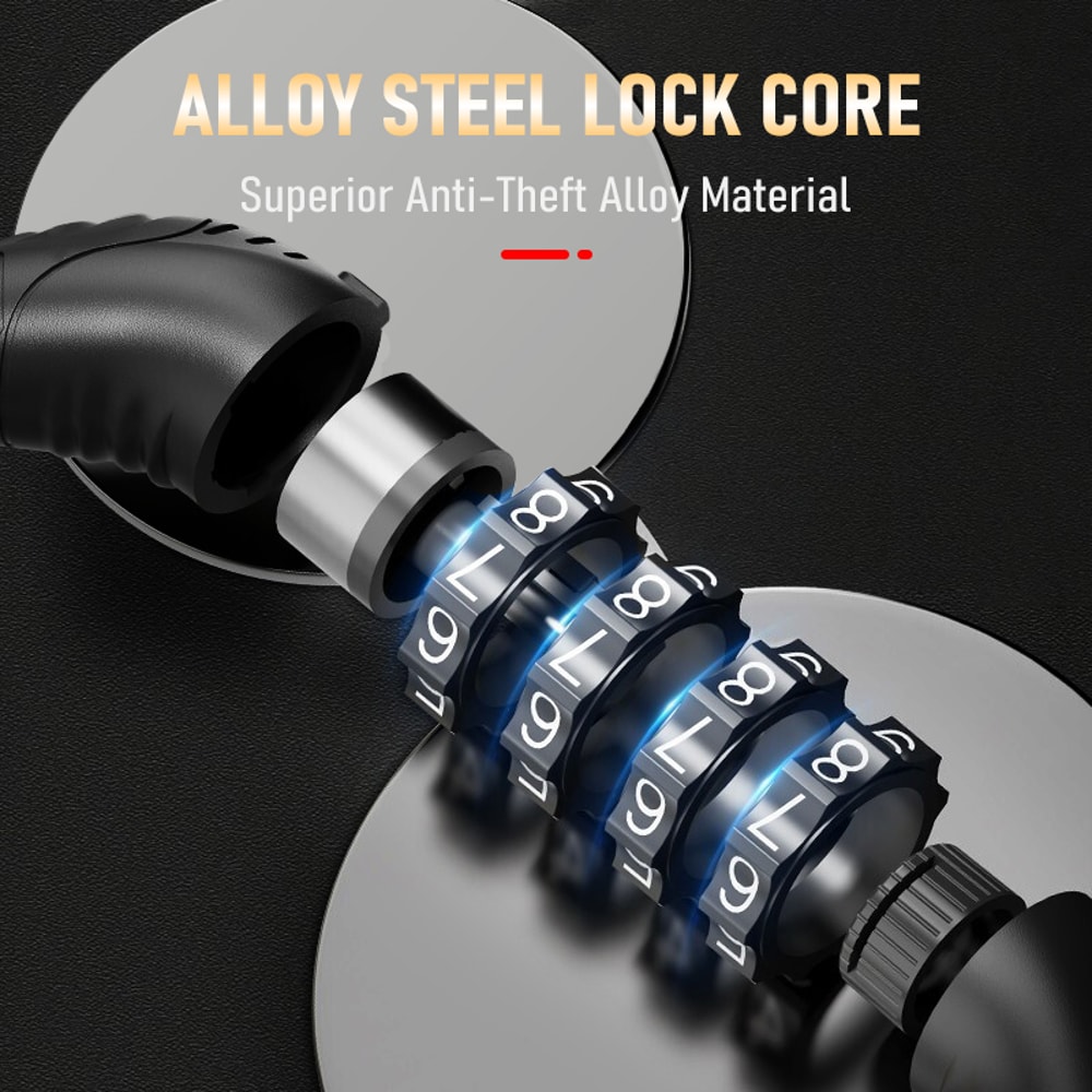 Reinforced Steel Cable Bike Lock 4Digit HighSecurity Combination For Bikes Scooters 3