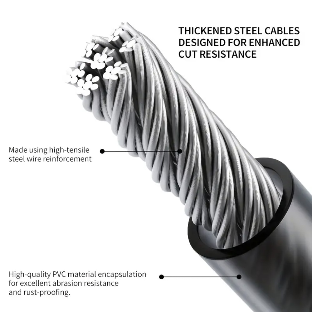 Reinforced Steel Cable Bike Lock 4Digit HighSecurity Combination For Bikes Scooters 4